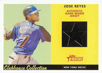 2007 Topps Heritage - Clubhouse Collection Relics #CC-JBR Jose Reyes Front