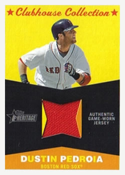 2009 Topps Heritage - Clubhouse Collection Relics #CC-DP Dustin Pedroia Front