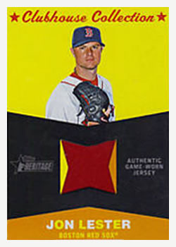 2009 Topps Heritage - Clubhouse Collection Relics #CC-JL Jon Lester Front