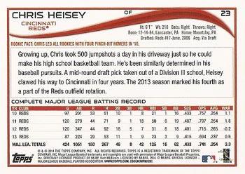 2014 Topps - Purple #23 Chris Heisey Back