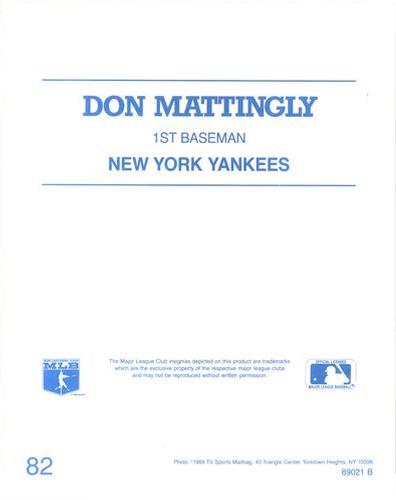 1989 TV Sports Mailbag #82 Don Mattingly Back