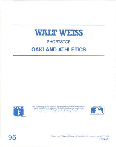 1989 TV Sports Mailbag #95 Walt Weiss Back