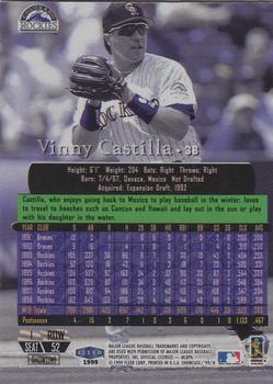 1999 Flair Showcase - Flair Showcase Row 1 (Showcase) #52 Vinny Castilla Back