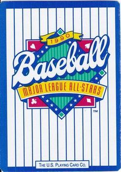 1990 U.S. Playing Card Co. Major League All-Stars Playing Cards - Silver Edge #A♣ Bob Welch Back