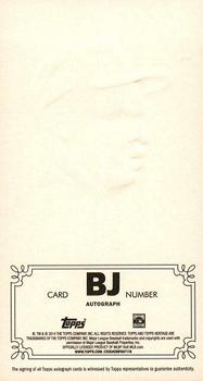 2014 Topps Heritage - 1965 Giant Baseball Player Box Loader Autographs #BJA Bo Jackson Back