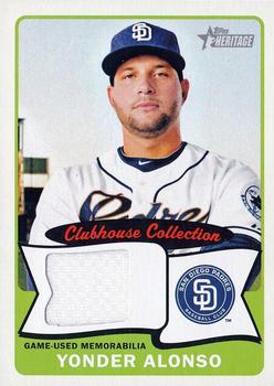 2014 Topps Heritage - Clubhouse Collection Relics #CCR-YO Yonder Alonso Front