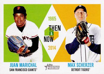 2014 Topps Heritage - Then & Now #TAN-MS Juan Marichal / Max Scherzer Front