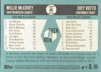 2014 Topps Heritage - Then & Now #TAN-MV Willie McCovey / Joey Votto Back