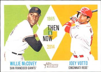 2014 Topps Heritage - Then & Now #TAN-MV Willie McCovey / Joey Votto Front