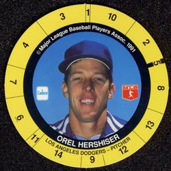 1991 Cadaco Discs #NNO Orel Hershiser Front