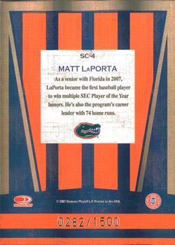 2007 Donruss Elite Extra Edition - School Colors #SC-4 Matt LaPorta Back