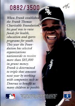 1996 Leaf Preferred - The Big Heart (Frank Thomas Foundation) #4 Frank Thomas Back