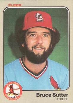 1983 Fleer #24 Bruce Sutter Front