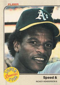 1983 Fleer #646 Speed & Power (Rickey Henderson) Front