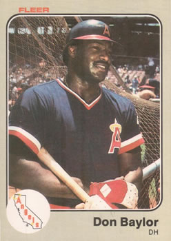 1983 Fleer #77 Don Baylor Front