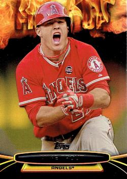 2014 Topps Opening Day - Fired Up #UP-21 Mike Trout Front