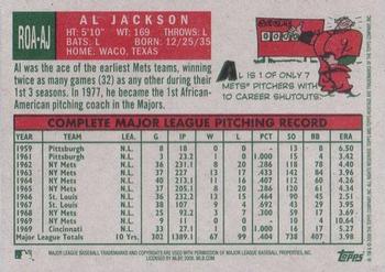 2008 Topps Heritage - Real One Autographs #ROA-AJ Al Jackson Back