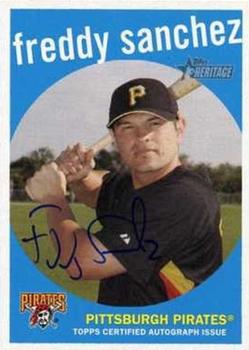 2008 Topps Heritage - Real One Autographs #ROA-FS Freddy Sanchez Front