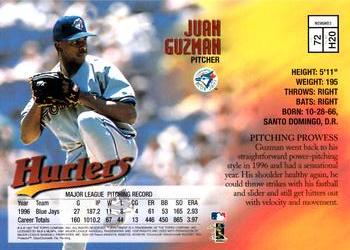 1997 Finest #72 Juan Guzman Back