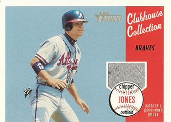 2003 Topps Heritage - Clubhouse Collection Relics #CC-CJ Chipper Jones Front