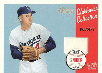 2003 Topps Heritage - Clubhouse Collection Relics #CC-DS Duke Snider Front