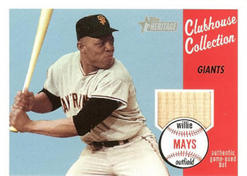 2003 Topps Heritage - Clubhouse Collection Relics #CC-WM Willie Mays Front