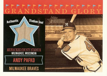 2003 Topps Heritage - Grandstand Glory Stadium Relics #GG-AP Andy Pafko Front