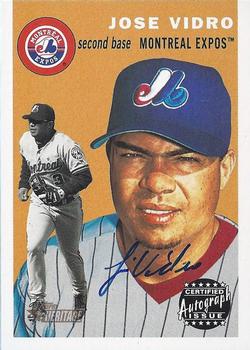 2003 Topps Heritage - Real One Autographs #RO-JV Jose Vidro Front