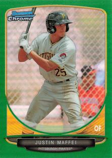 2013 Bowman Chrome Mini - Green Refractors #5 Justin Maffei Front