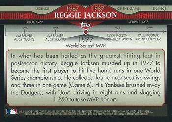 2009 Topps - Legends of the Game #LG-RJ Reggie Jackson Back