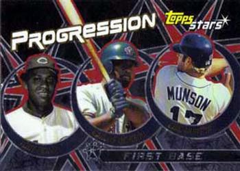 2001 Topps Stars - Progression #P3 Tony Perez / Carlos Delgado / Eric Munson Front