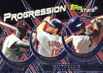 2001 Topps Stars - Progression #P7 Duke Snider / Jim Edmonds / Vernon Wells Front