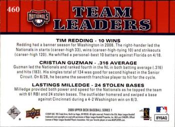 2009 Upper Deck #460 Tim Redding / Cristian Guzman / Lastings Milledge Back