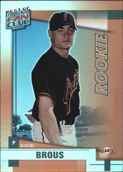 2002 Donruss Best of Fan Club #217 David Brous Front