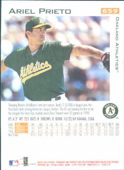 1997 Fleer #659 Ariel Prieto Back