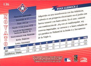 2002 Donruss Super Estrellas #136 Ryan Ludwick Back