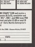 1996 Pro Stamps #110 Roger Clemens Back