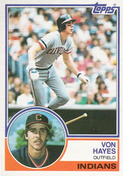 1983 Topps #325 Von Hayes Front