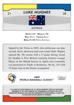 2009 Topps World Baseball Classic Box Set #21 Luke Hughes Back