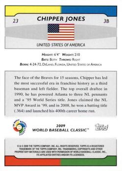 2009 Topps World Baseball Classic Box Set #23 Chipper Jones Back