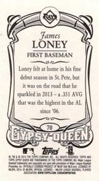 2014 Topps Gypsy Queen - Mini #70 James Loney Back