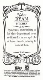 2014 Topps Gypsy Queen - Mini #225 Nolan Ryan Back
