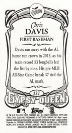 2014 Topps Gypsy Queen - Mini #227 Chris Davis Back