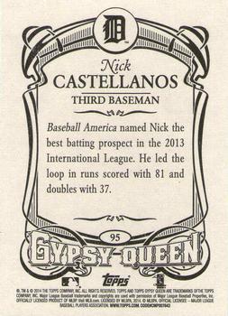 2014 Topps Gypsy Queen - Framed Blue #95 Nick Castellanos Back