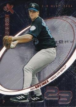 2004 Fleer E-X #63 Zack Greinke Front