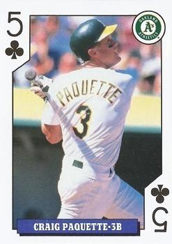 1993 Bicycle Rookies Playing Cards #5♣ Craig Paquette Front
