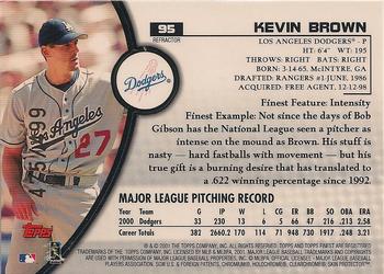 2001 Finest - Refractors #95 Kevin Brown Back