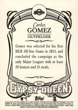 2014 Topps Gypsy Queen - Framed White #163 Carlos Gomez Back