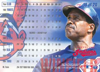 1995 Fleer Cleveland Indians #18 Dave Winfield Back