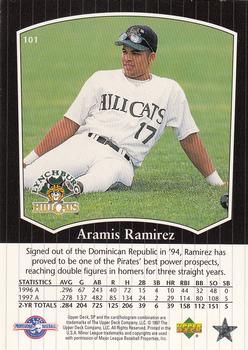 1998 SP Top Prospects #101 Aramis Ramirez Back